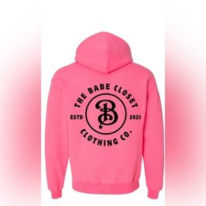 Pink Hoodie with Logo